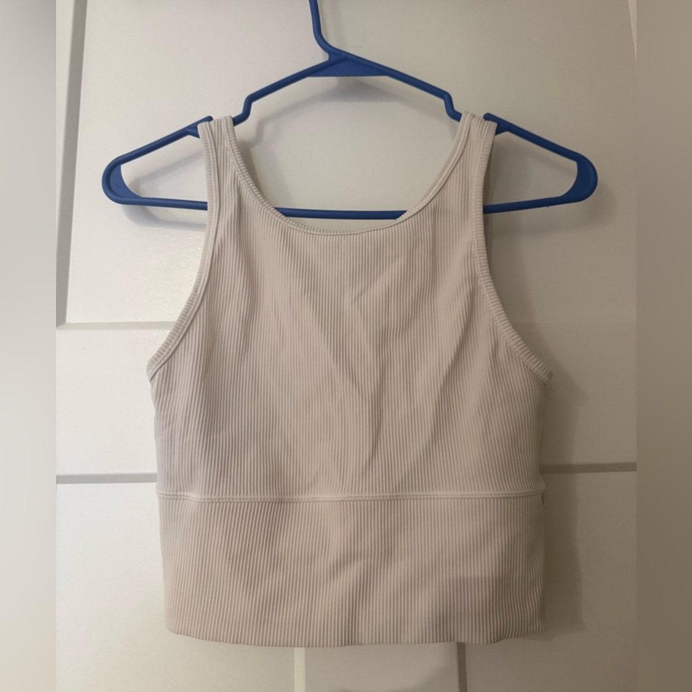 lululemon athletica Cream Ribbed Tank Top